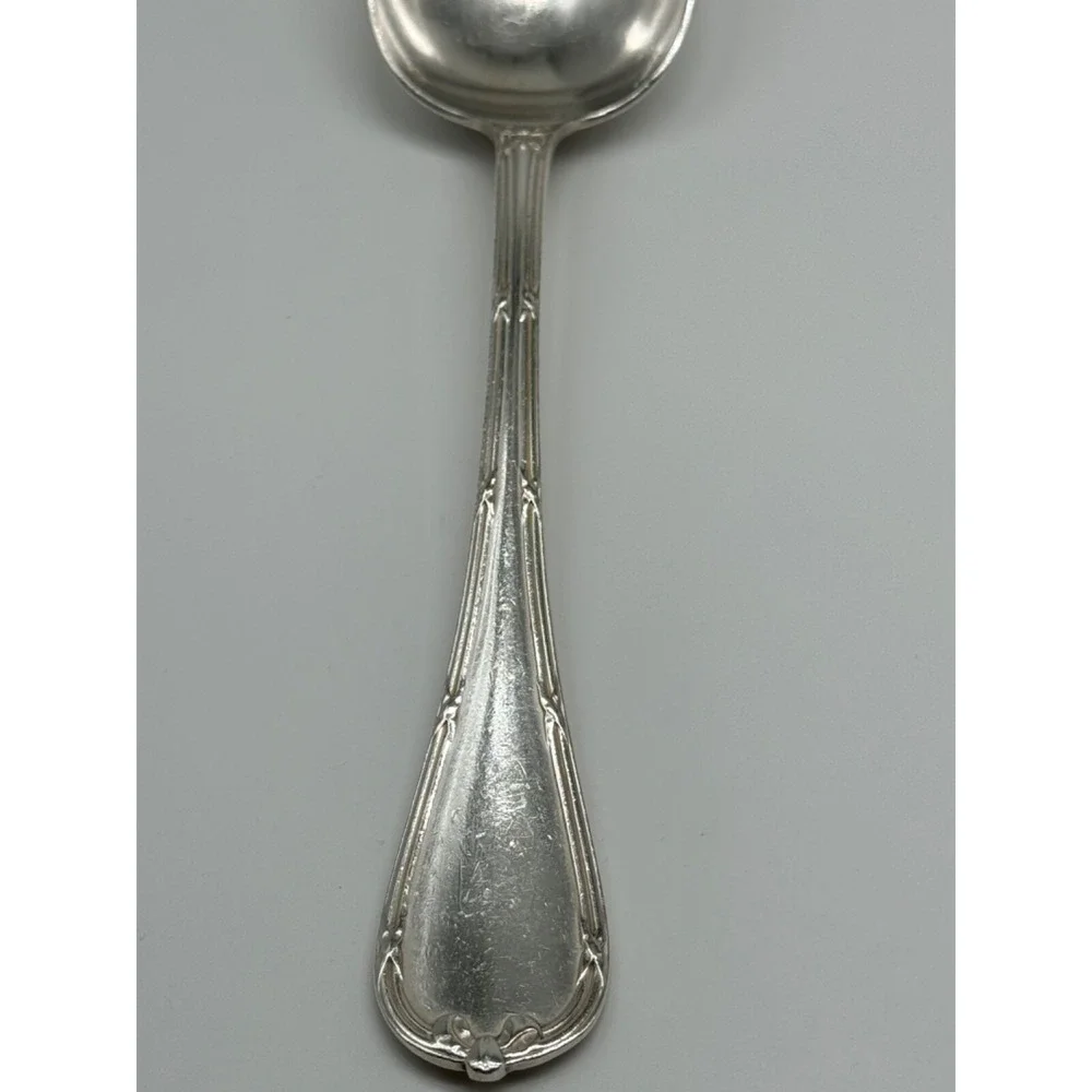 Vintage Christofle Rubans Silverplate European Place Oval Soup Spoon‎ 8 1/8